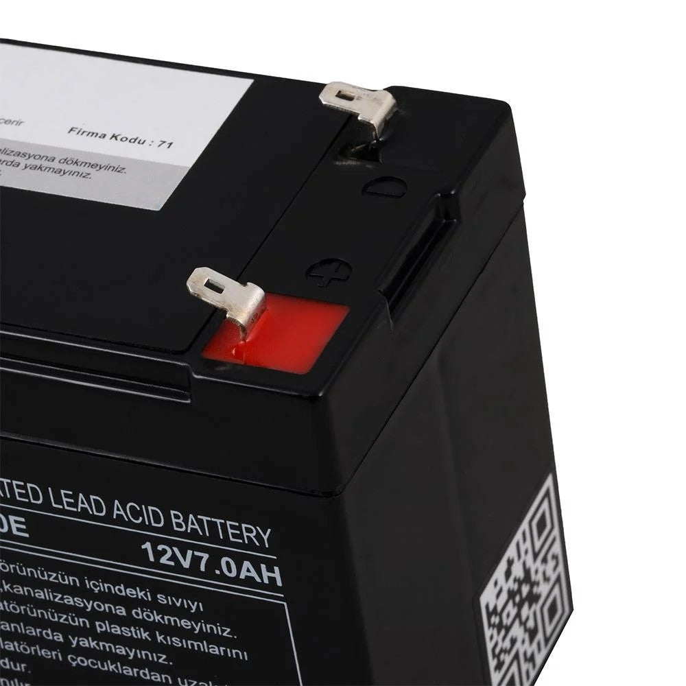 USB 12V 7 Ah F1 Pin (ince) Bakımsız Kuru Akü