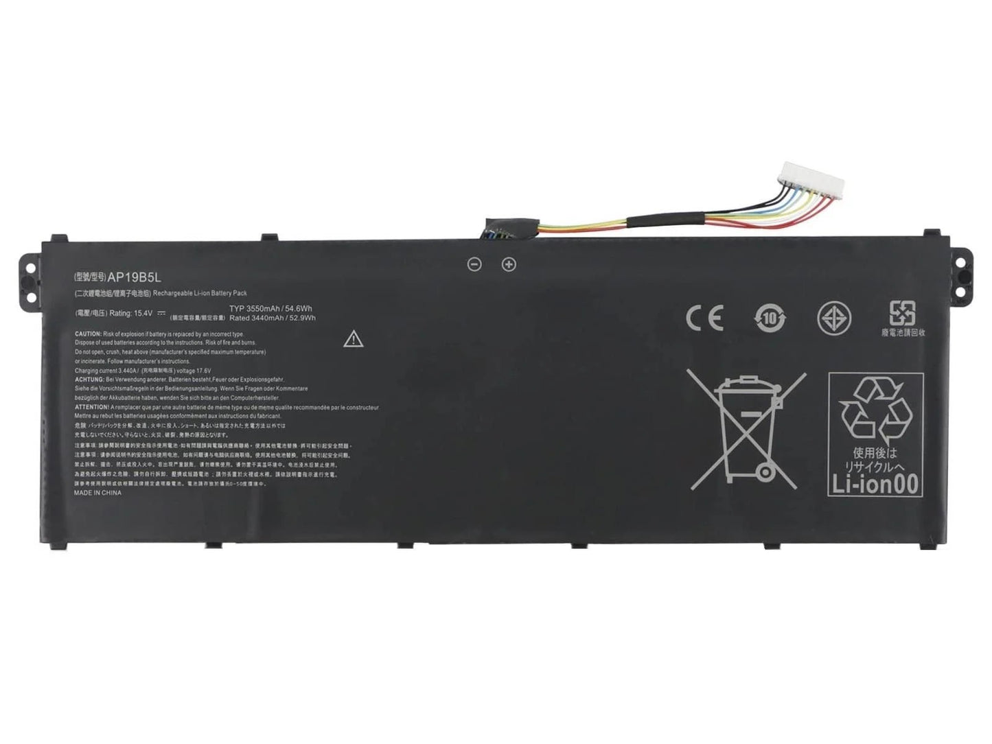 RETRO Acer Aspire AP19B5L 4-Cell Notebook Bataryası (52Wh)