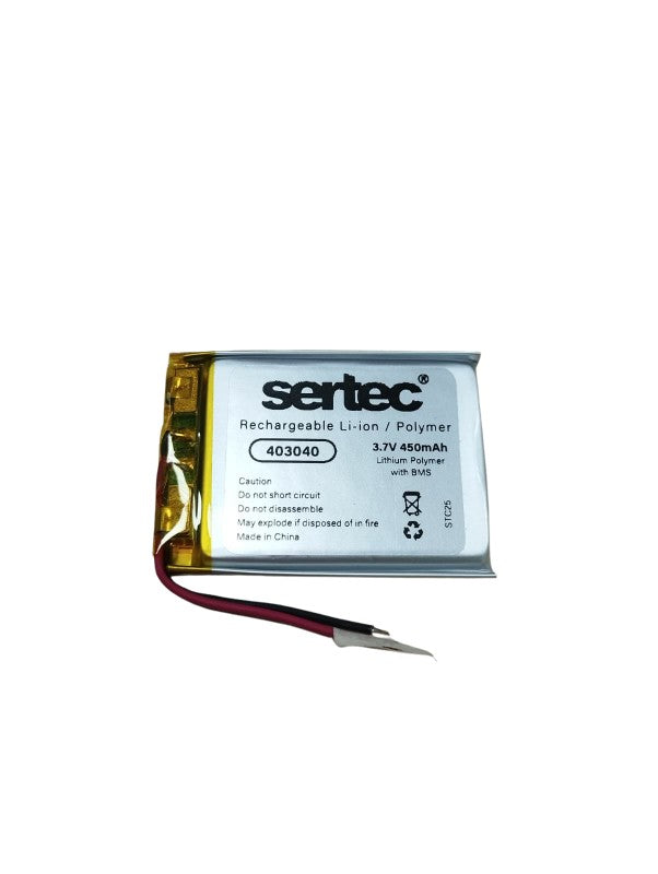 Sertec 403040 3.7V 450 MAh Li-Polymer Pil (Devreli/1.5A)
