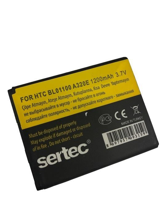 SERTEC - HTC A320E / Desire C / BA-S850 Uyumlu Batarya