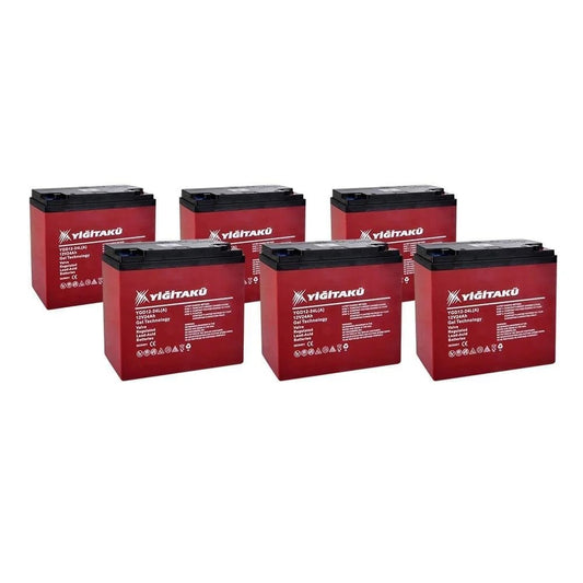 Yiğit 12V 24Ah Elektrikli Bisiklet Aküsü 6Lı Set