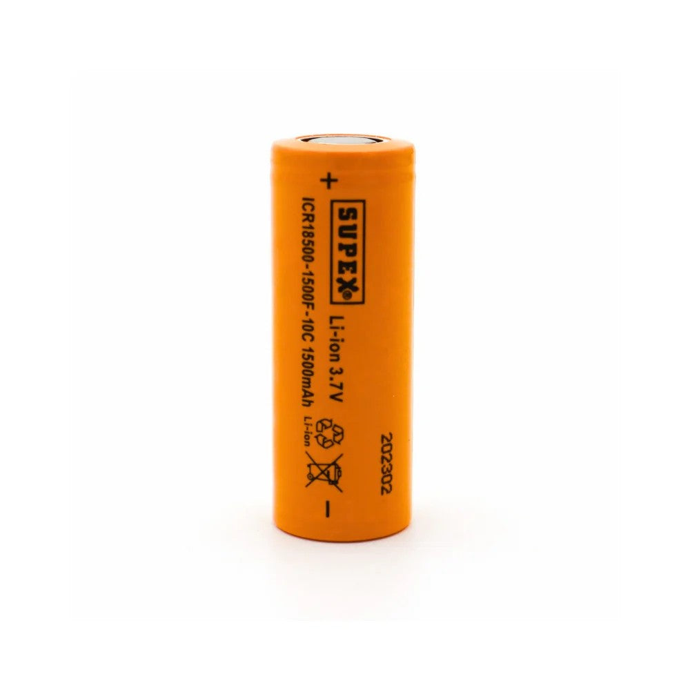 Supex ICR18500-1500F 3.7V 1500 mAh Li-İon Şarjlı Pil 10C