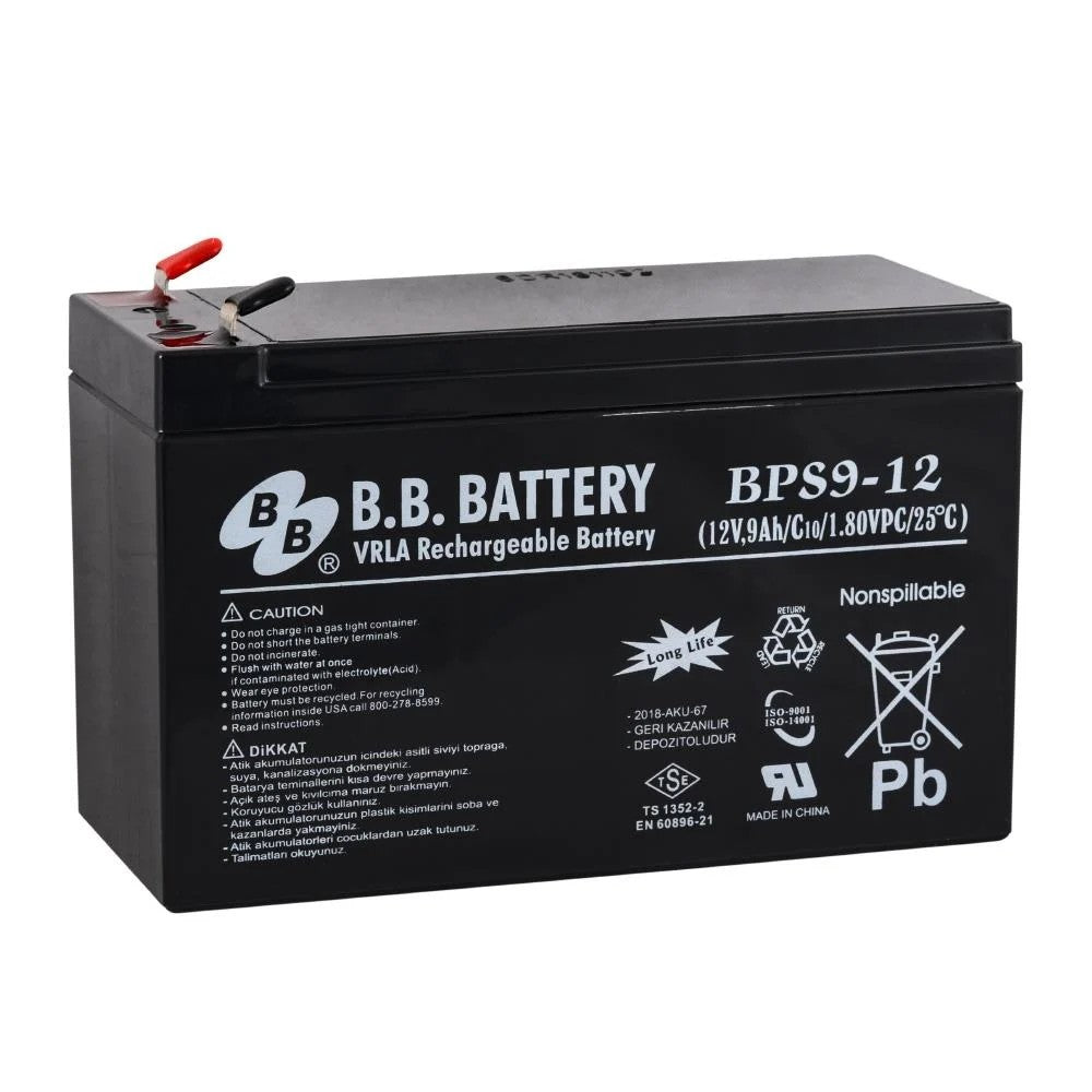 BB BPS9-12FR 12V 9 Ah Bakımsız Kuru Akü