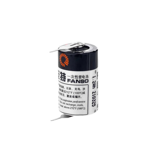 Fanso ER14250H - 1/2AA-2PT - 3.6V 1200 mAh Şarjsız Li-SOCl2 Lithium Pil - 2 Pinli