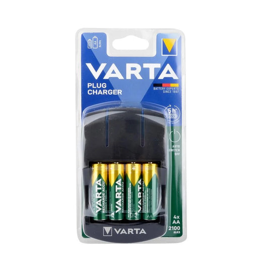 Varta 57647 Plug Charger Pil Şarj Cihazı 4xAA 2100 mAh