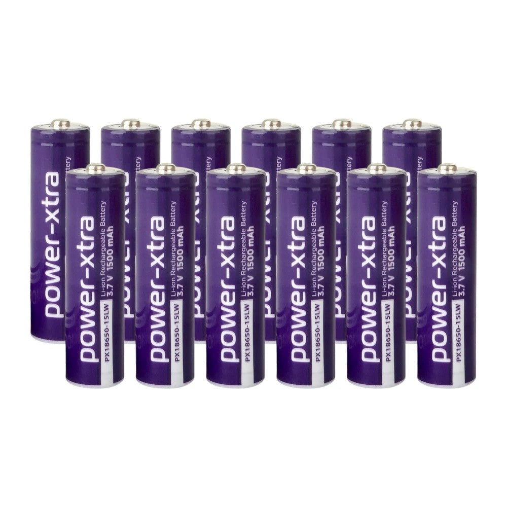 Power-Xtra 3.7V Li-ion 18650 1500 Mah Şarjlı Pil - Başlı - 0.5C 12 Li Paket