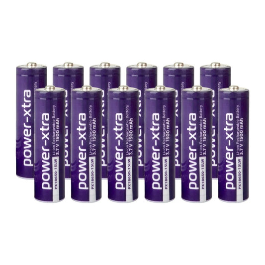 Power-Xtra 3.7V Li-ion 18650 1500 Mah Şarjlı Pil - Başlı - 0.5C 12 Li Paket