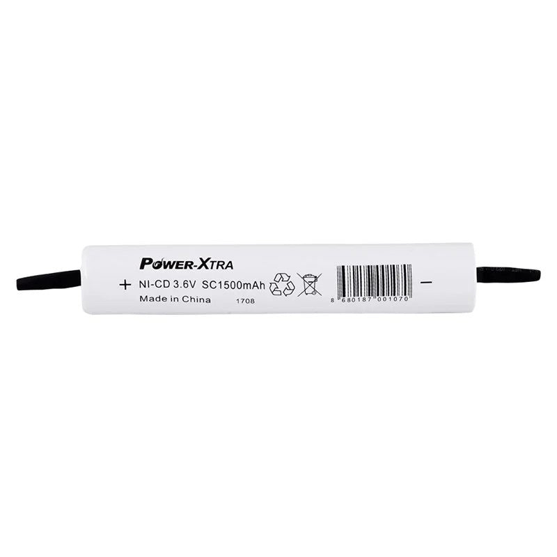 Power-Xtra 3S1P - 3.6V 1500 mAh SC - Ni-Cd Şarjlı Batarya - BRK24-Pinli