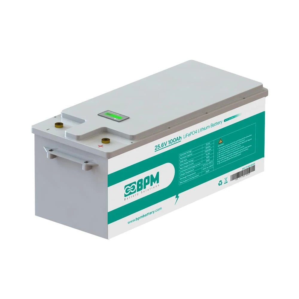 BPM  25.6V 100Ah LiFePO4 Lityum Akü - Ekranlı