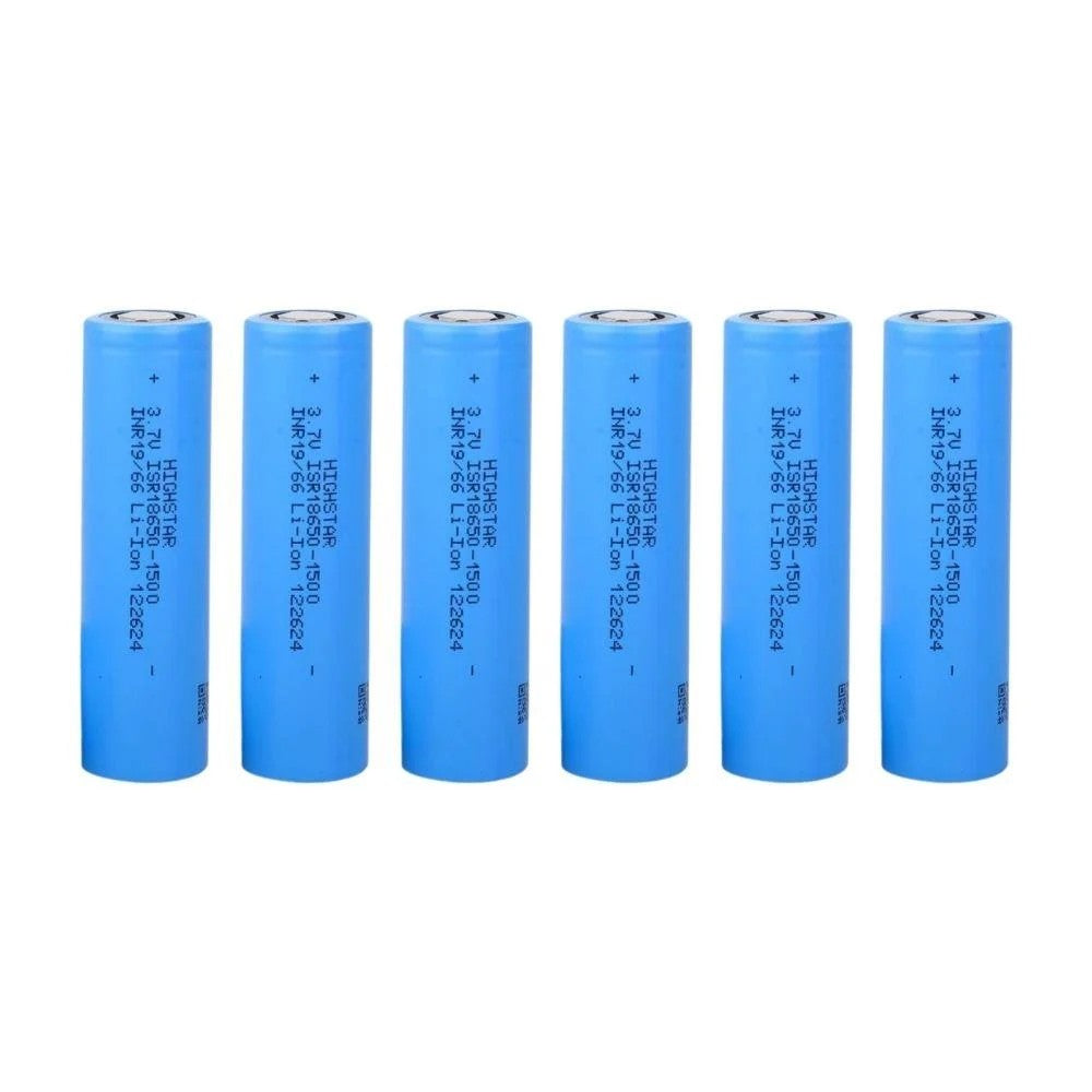 Highstar - ISR18650-1500 - 3.7V 1500 Mah Li-ion Şarjlı Pil - 30A 6 Lı Paket