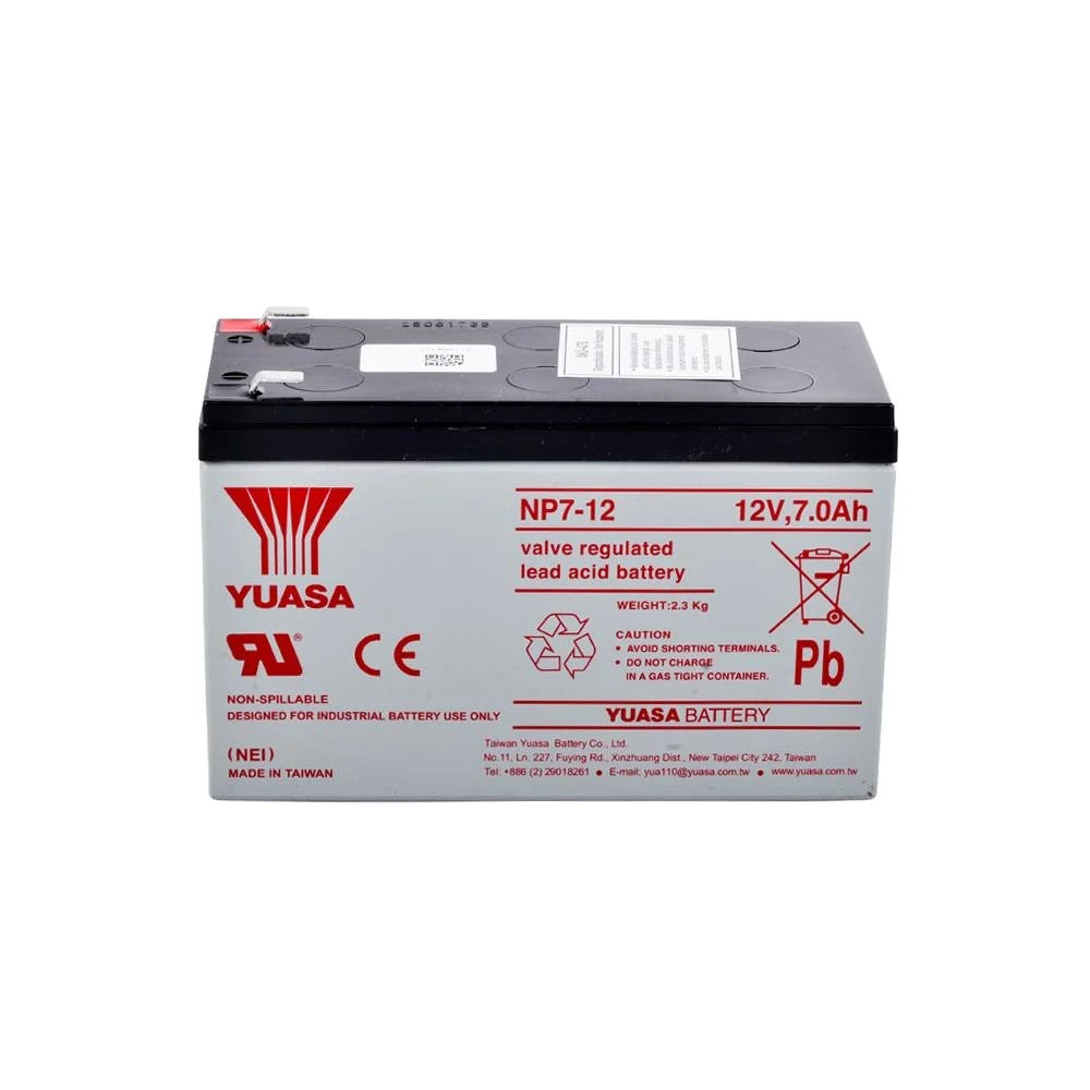 Yuasa NP7-12L - 12V 7 Ah F2 (Kalın) Bakımsız Kuru Akü