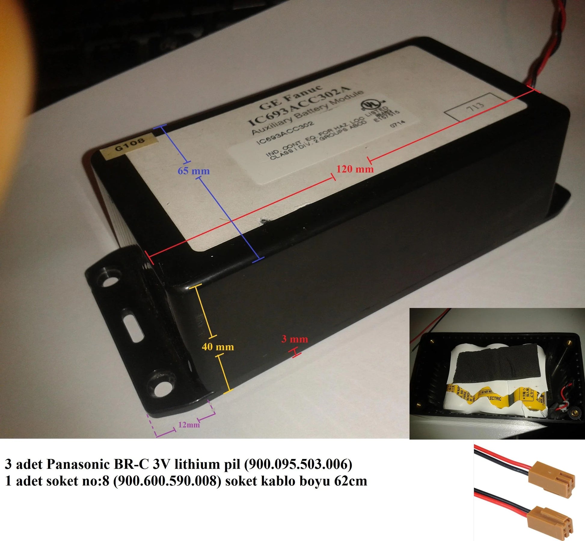 12M GE Fanuc IC693ACC302A Lithium Batarya