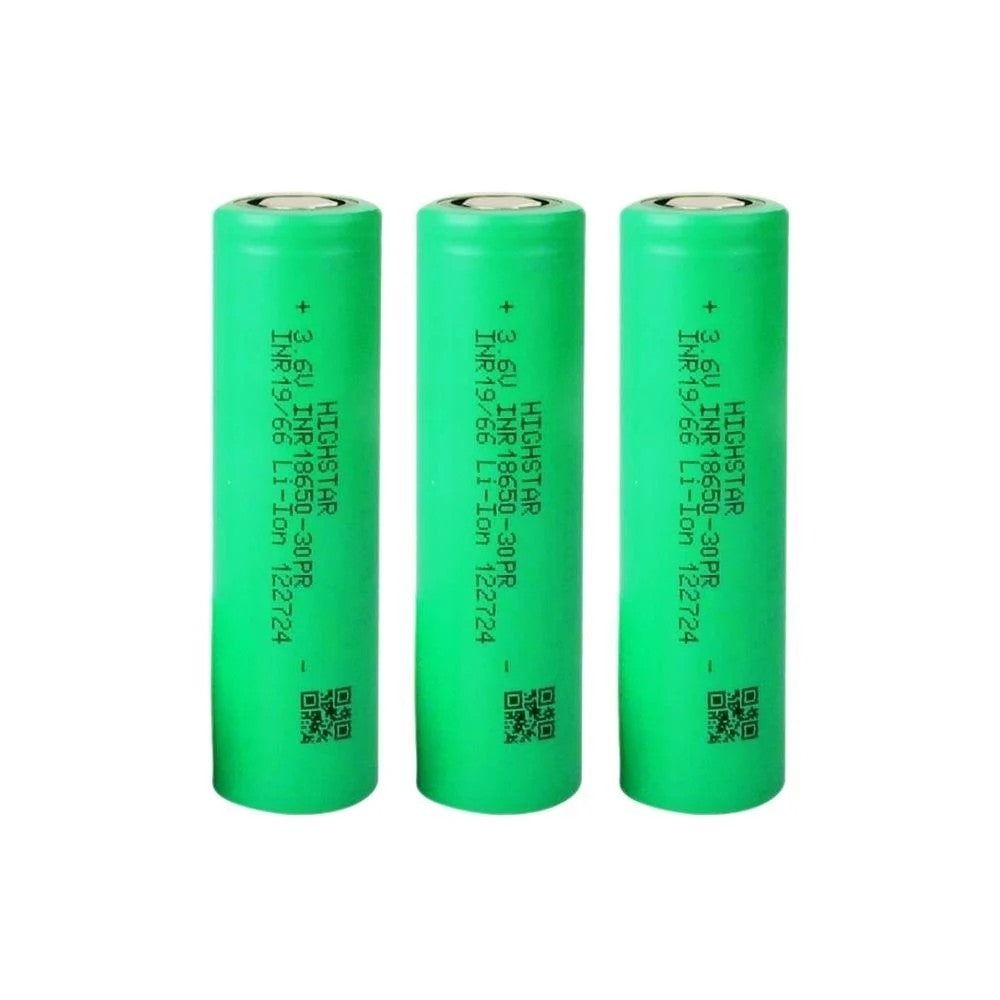 Highstar - ISR18650-3000PR - 3.7V 3000 Mah Li-ion Şarjlı Pil - 30A 3 Lü Paket