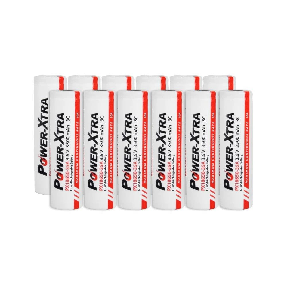 Power-Xtra PX18650-35A - 3.7V 3500 Mah Li-ion Şarjlı Pil - 3C - 10A 12 Li Paket