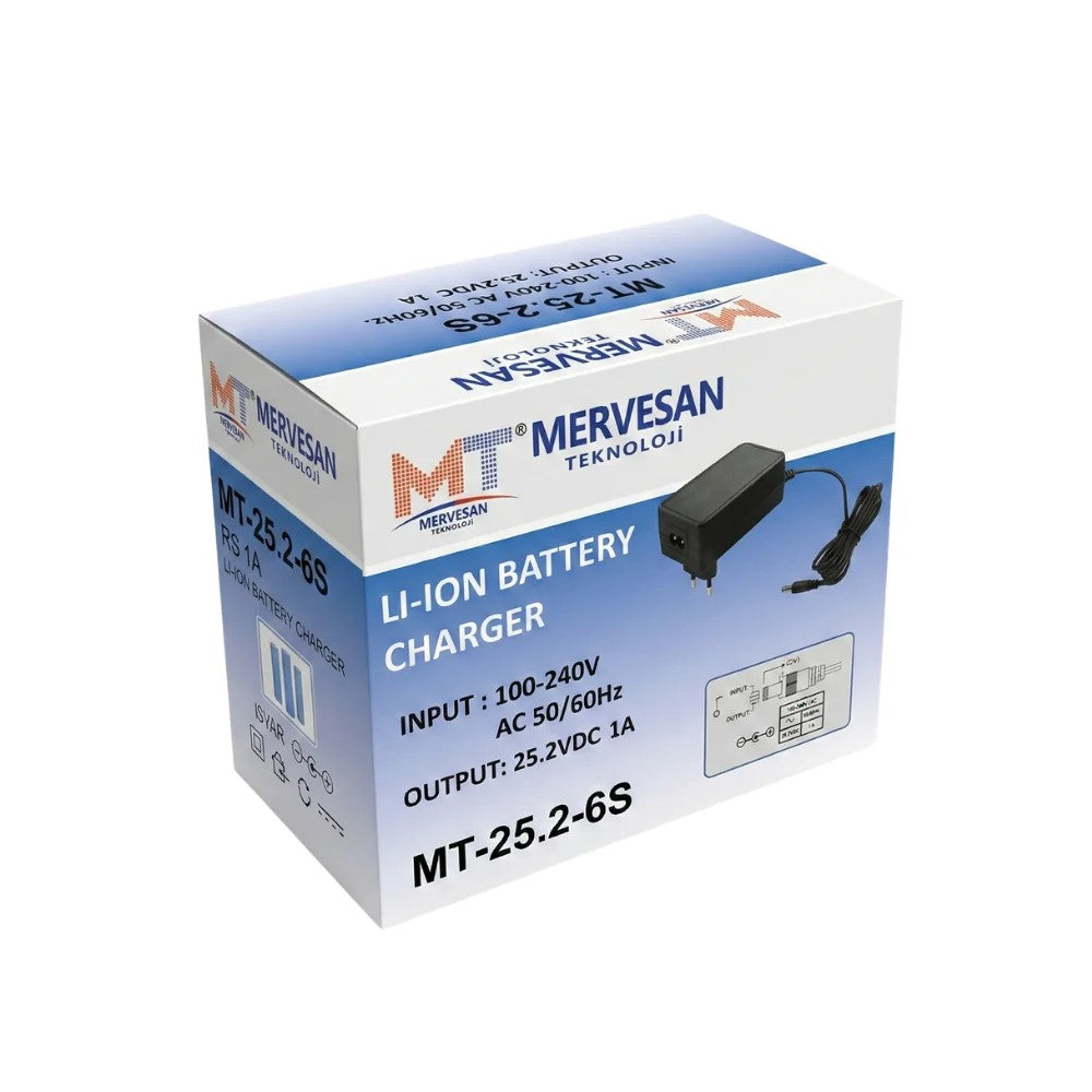 Mervesan MT-25.2-6S 25.2V 1.0Ah 25.2W Li-İon / Li-Po Şarj cihazı