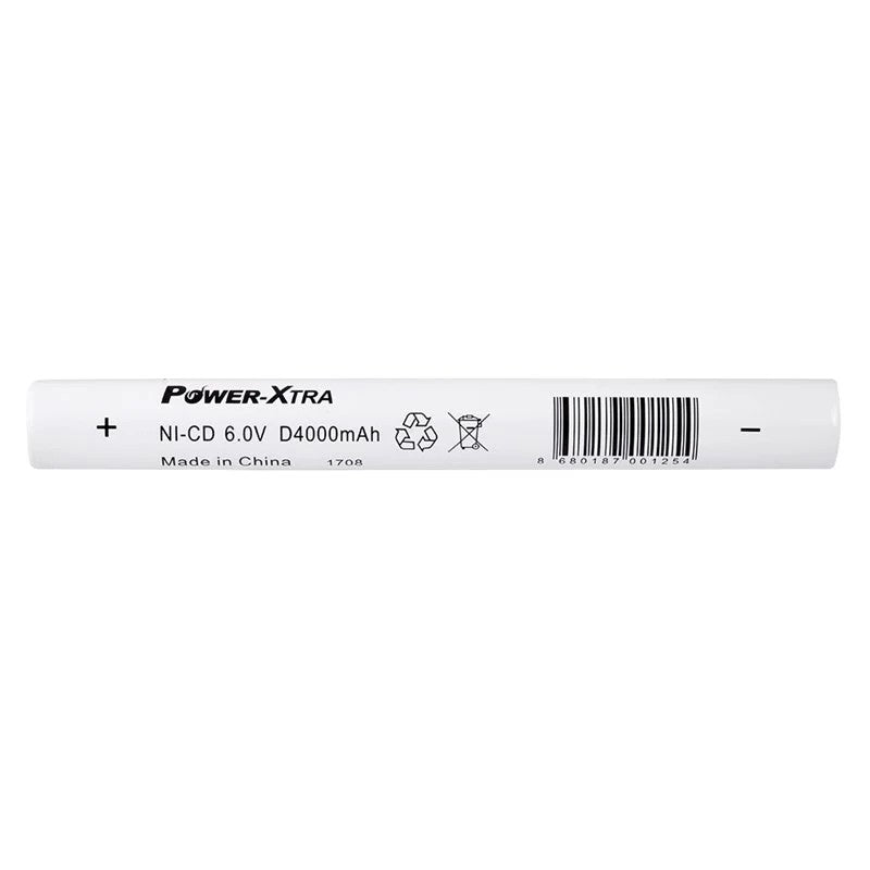 Power-Xtra 5S1P - 6.0V 4000 mAh D - Ni-Cd Şarjlı Batarya - BRK26-Pinsiz