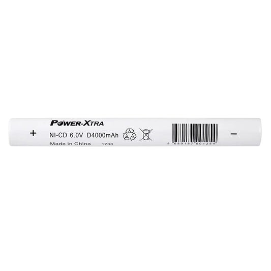 Power-Xtra 5S1P - 6.0V 4000 mAh D - Ni-Cd Şarjlı Batarya - BRK26-Pinsiz
