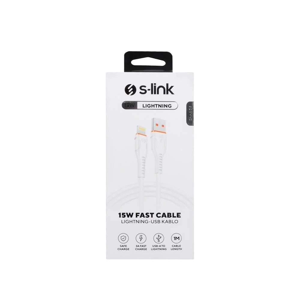 S-link SL-X242 1M 15W 3A Lightning Hızlı Data/Sarj Kablosu