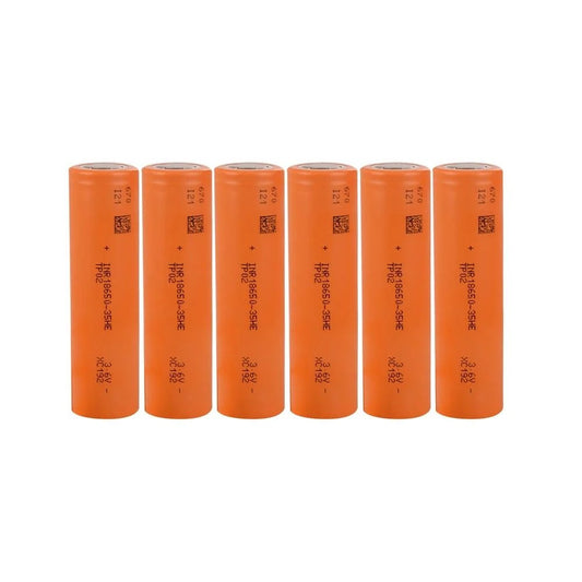 Tenpower INR18650-35HE - 3.7V 3500 Mah Li-ion Şarjlı Pil - 10A 6 Lı Paket