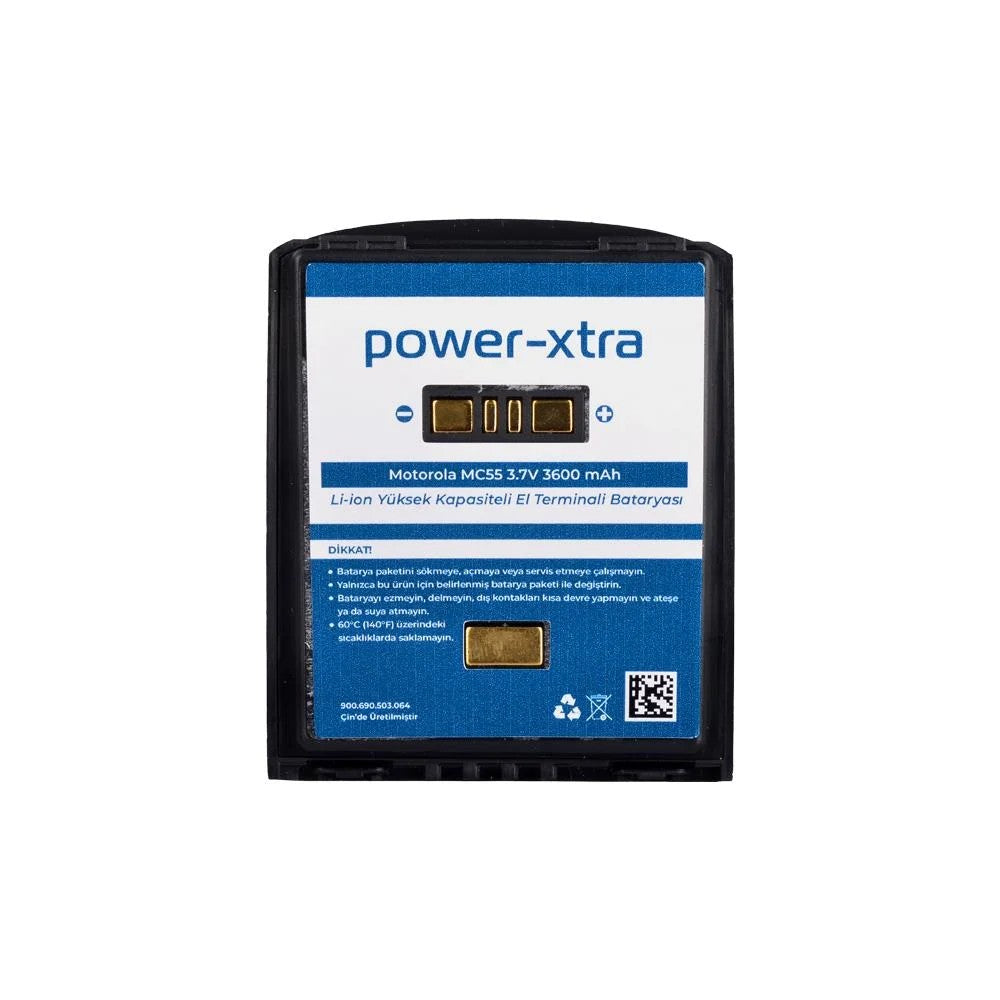 Power-Xtra - Motorola Symbol MC55 3.7V  3600mAh Yüksek Kapasiteli Li-ion El Terminali Bataryası