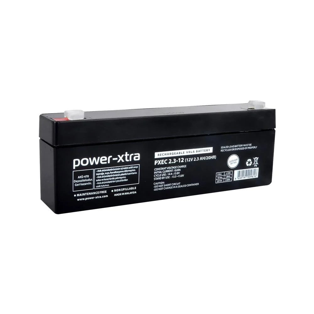 Power-Xtra EcoLead - PXEC2.3-12 - 12V 2.3 Ah Kuru Akü -  F1
