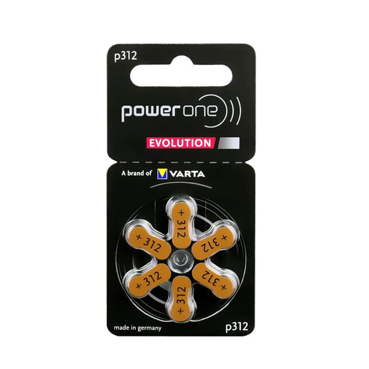 PowerOne Evolution 312 Kulaklık Pili 6lı Blister