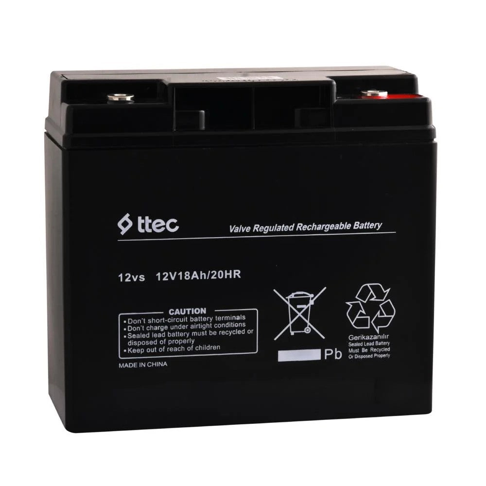 Ttec 12V 18 Ah Bakımsız Kuru Akü BASE