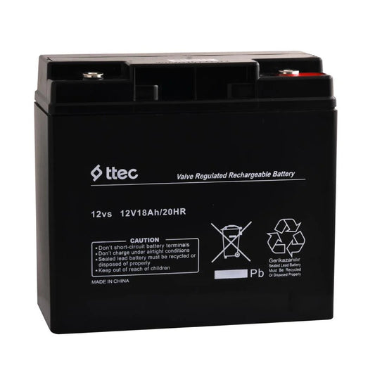 Ttec 12V 18 Ah Bakımsız Kuru Akü BASE