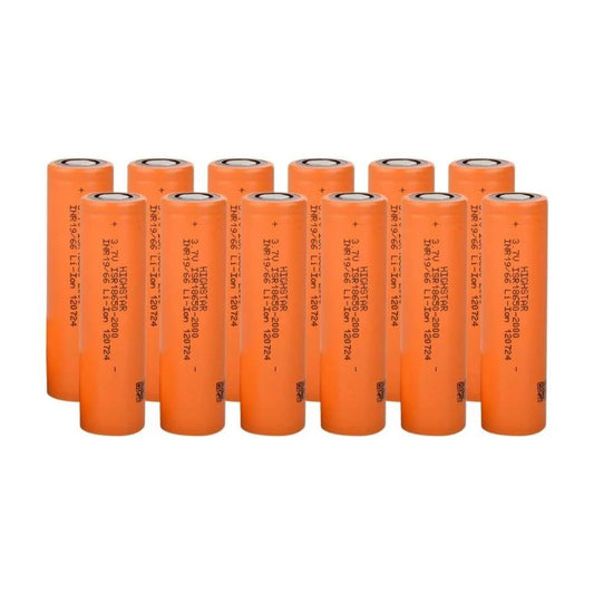 Highstar - ISR18650-2000 - 3.7V 2000 mAh Li-ion Şarjlı Pil - 30A 12 Li Paket