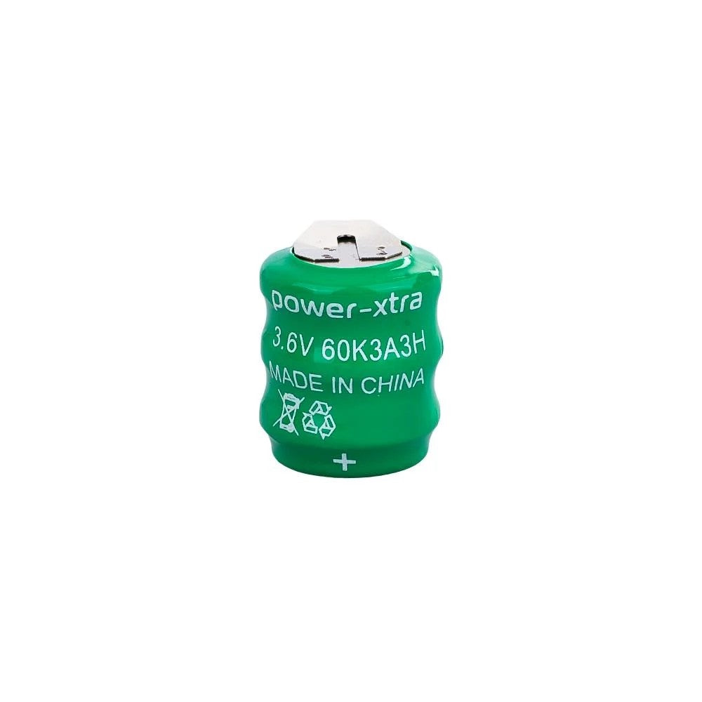 Power-Xtra 3S1P - 3.6V 60 Mah Ni-Cd Şarjlı Buton Pil - 2 Pinli