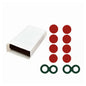 4S/P Yan 18650 Pil Shrink (Beyaz) + Kapak + (+) Kutup Emniyet Oringi (5 Set)
