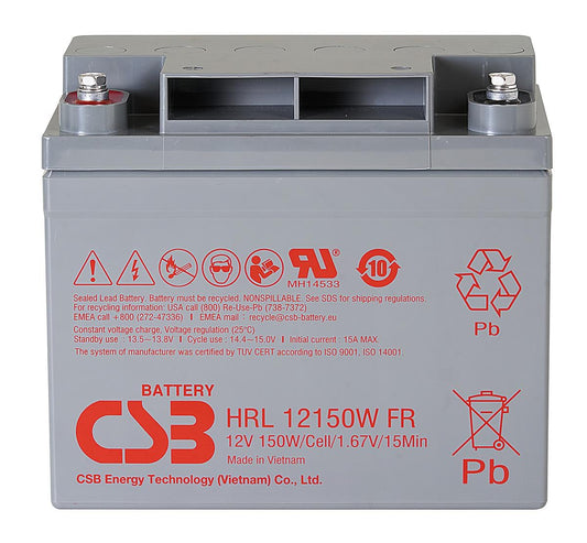 CSB HRL 12150W  12V 150W 37.5 Ah Bakımsız Kuru Akü