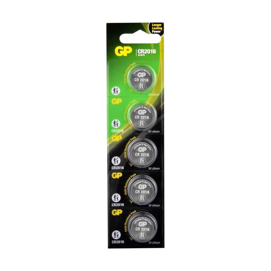 GP CR2016 - 3V Lithium - Lityum Düğme Pil - 5li Blister