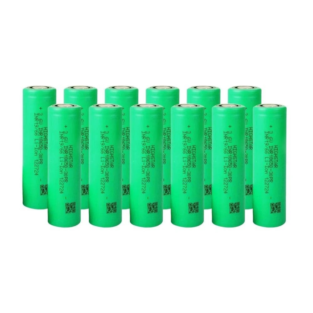 Highstar - ISR18650-3000PR - 3.7V 3000 Mah Li-ion Şarjlı Pil - 30A 12 Li Paket