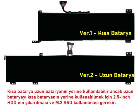 Lenovo Legion 5-15ARH05 Notebook Bataryası - Pili / RETRO - Ver.1