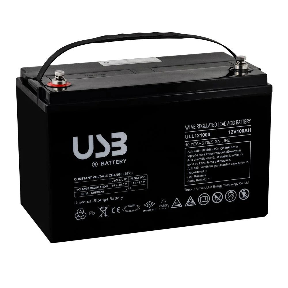 USB ULL12-100 12V 100 Ah Bakımsız Kuru Akü