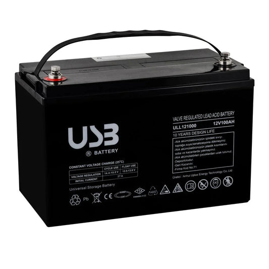 USB ULL12-100 12V 100 Ah Bakımsız Kuru Akü
