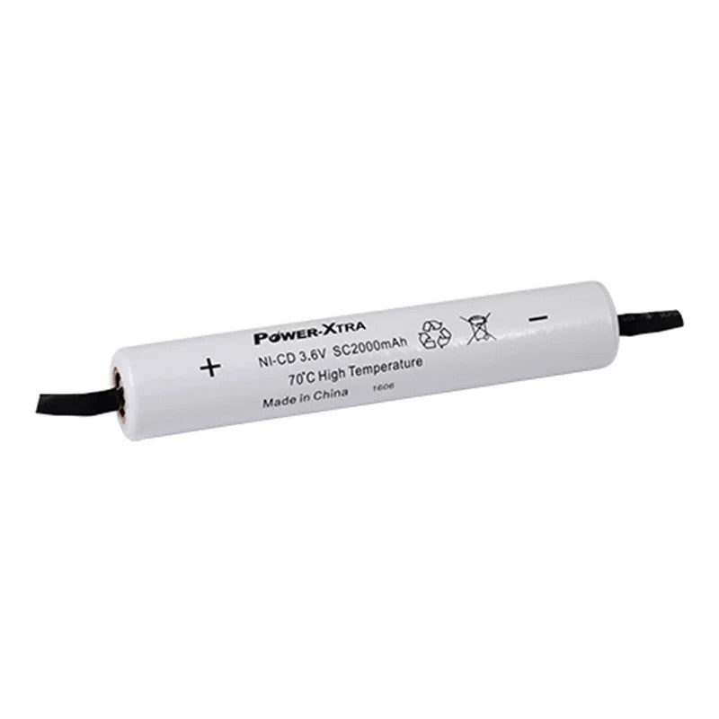 Power-Xtra 3S1P 3.6V Ni-Cd SC 1800 Mah Şarjlı Pil/Batarya Grubu (Yüksek Sıcaklık/Pinli)