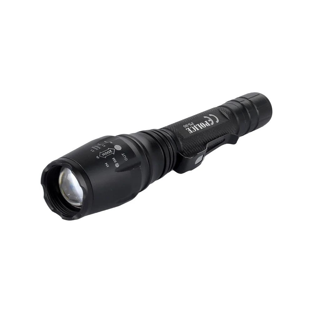Police PS-90 T6 Led Tüfek Aparatlı Şarjlı El Feneri 2 x 18650