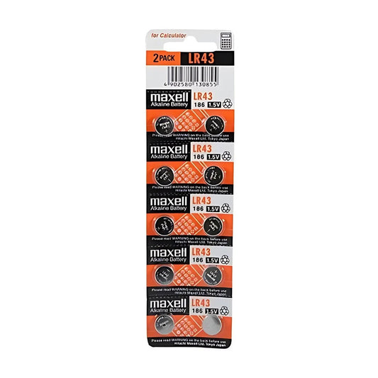 Maxell LR43 Pil 10lu Blister