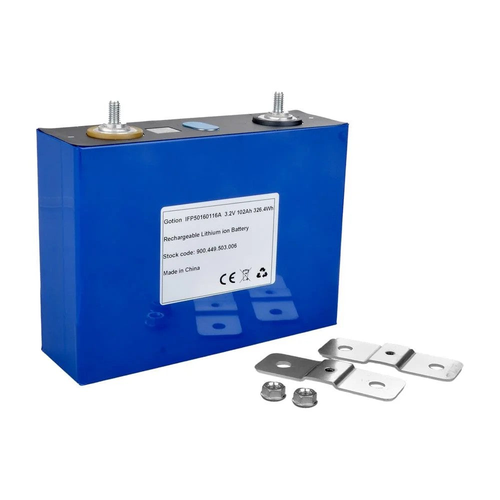 Gotion IFP50160116A - 3.2V 102 Ah - LiFePo4 Pil - 1C - 102A - with screws and busbar