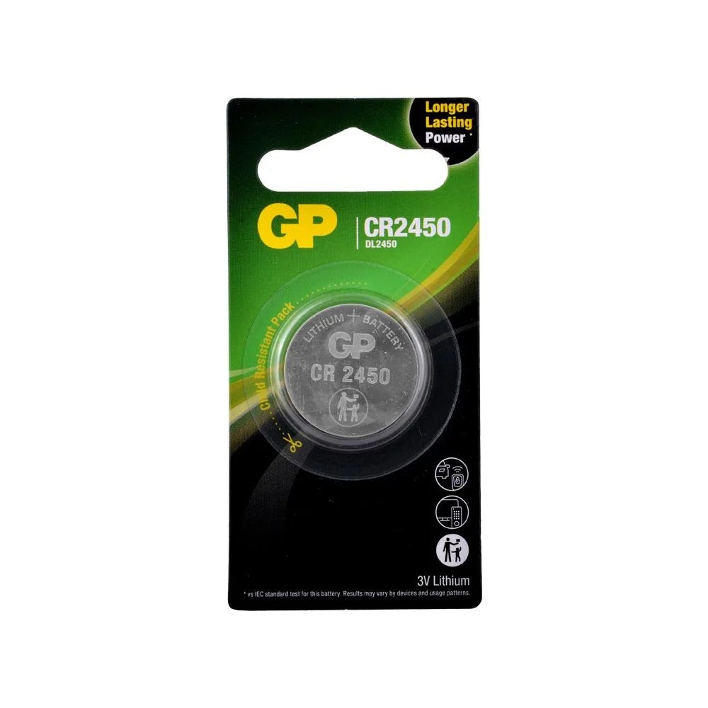 GP CR2450 - 3V Lithium - Lityum Düğme Pil - Tekli Blister