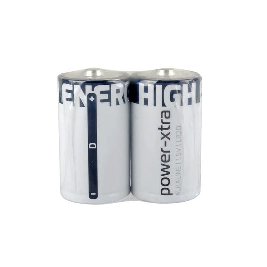 Power-Xtra LR20/D Size Alkaline Pil - 2li Shrink