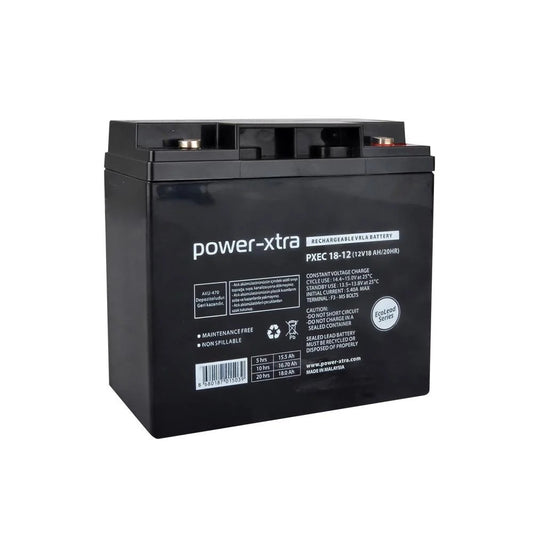 Power-Xtra EcoLead - PXEC18-12 - 12V 18 Ah Kuru Akü - F3 - (M5 Bolts)