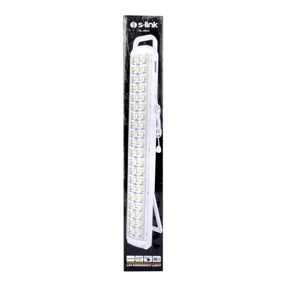 S-link SL-3654 Uzun 60 SMD Ledli Şarjlı Işıldak
