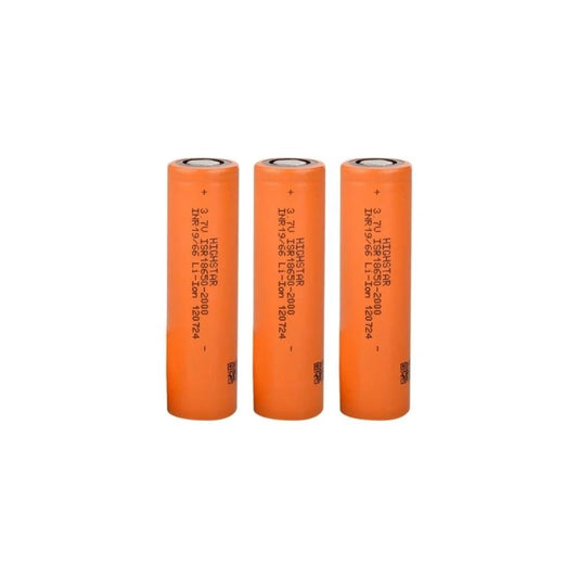 Highstar - ISR18650-2000 - 3.7V 2000 mAh Li-ion Şarjlı Pil - 30A 3 Lü Paket
