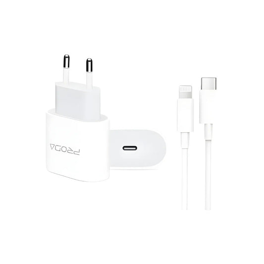 Proda PRD-87C  3.0A Type-C To Type-C Beyaz Ev Şarj Adaptörü