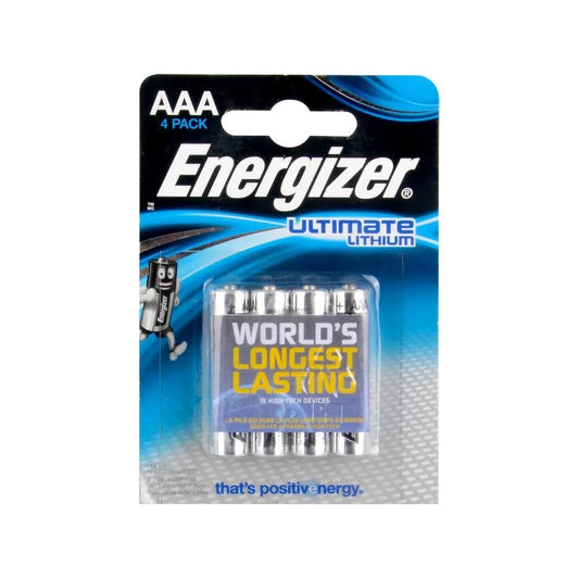 Energizer Ultimate Lithium L92/AAA Size Pil - 4lü Blister