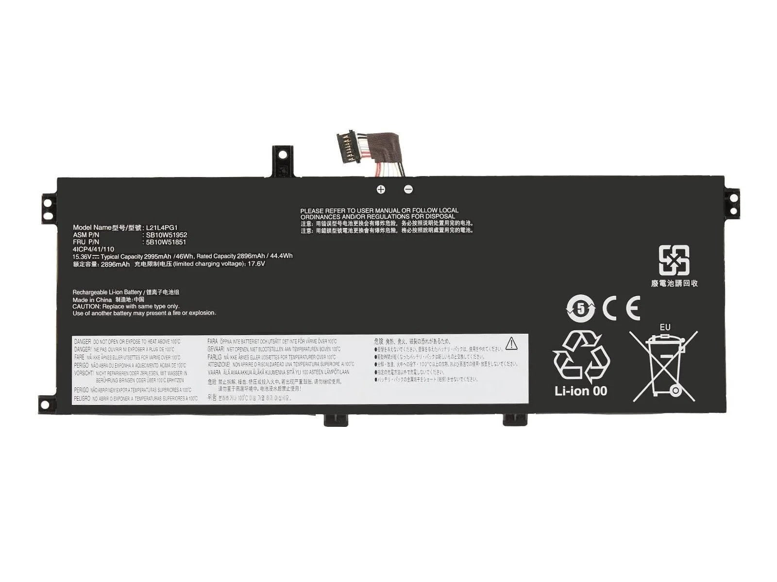 RETRO Lenovo ThinkPad L13 Yoga Gen3, L21L4PG1 Notebook Bataryası