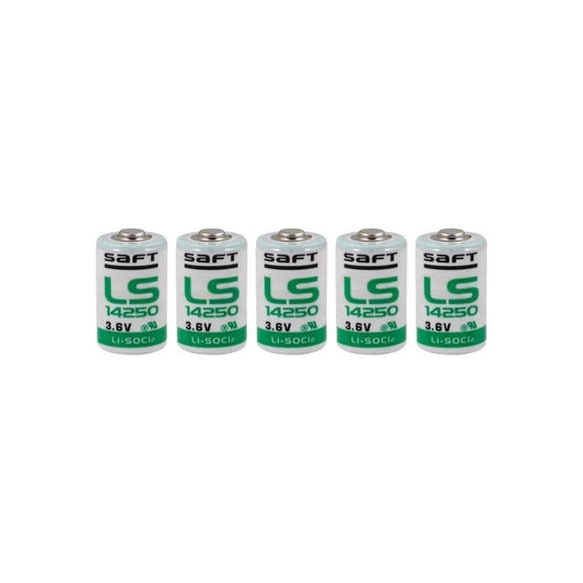 Saft LS14250 - 1/2 AA 3.6V Li-SOCI2 Lithium Pil 5 Li Paket